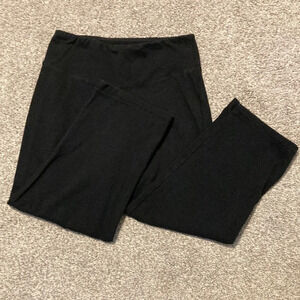 Marika Magic Cropped Black Tummy Control Power Mesh Yoga Pants M